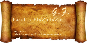 Guzmits Flórián névjegykártya